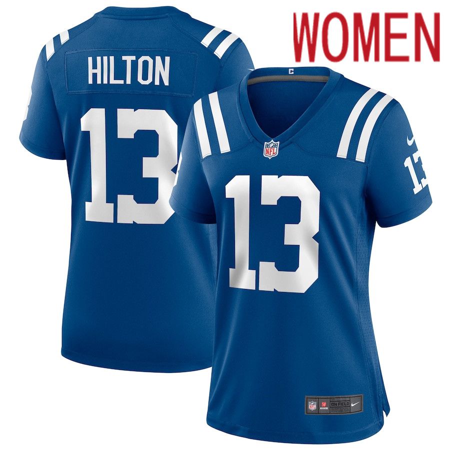 Women Indianapolis Colts #13 T.Y. Hilton Nike Royal Player Game NFL Jersey->women nfl jersey->Women Jersey